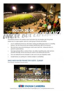 South Deck information