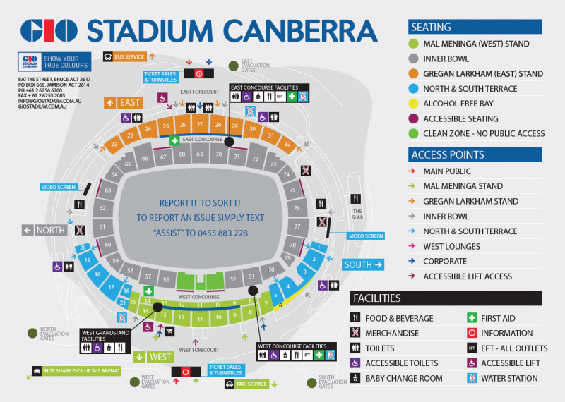 11 July 2020 GIO Stadium Map