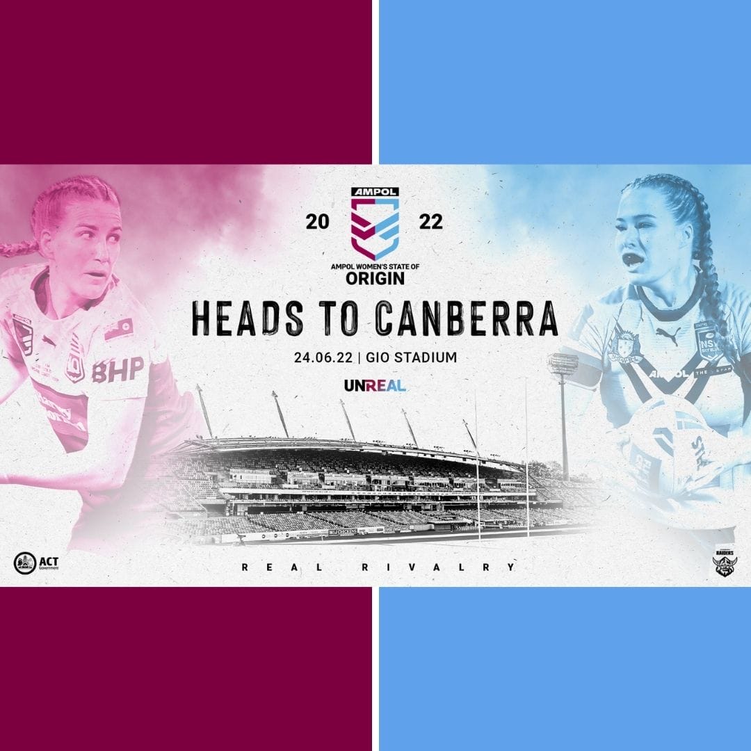 NRL 2022 Women’s State of Origin GIO Stadium Canberra