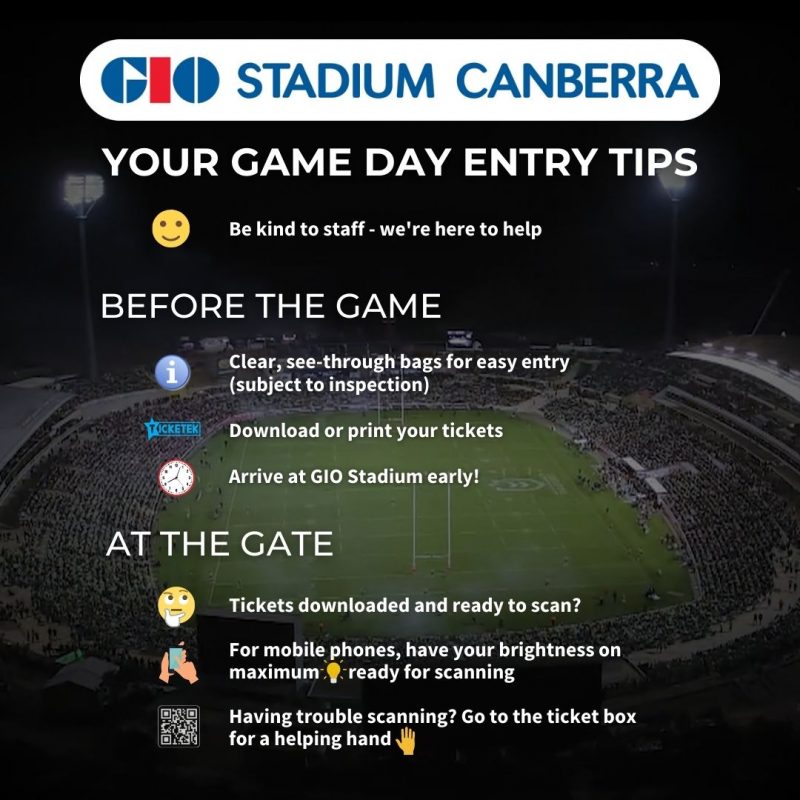 Game Day Entry Tips