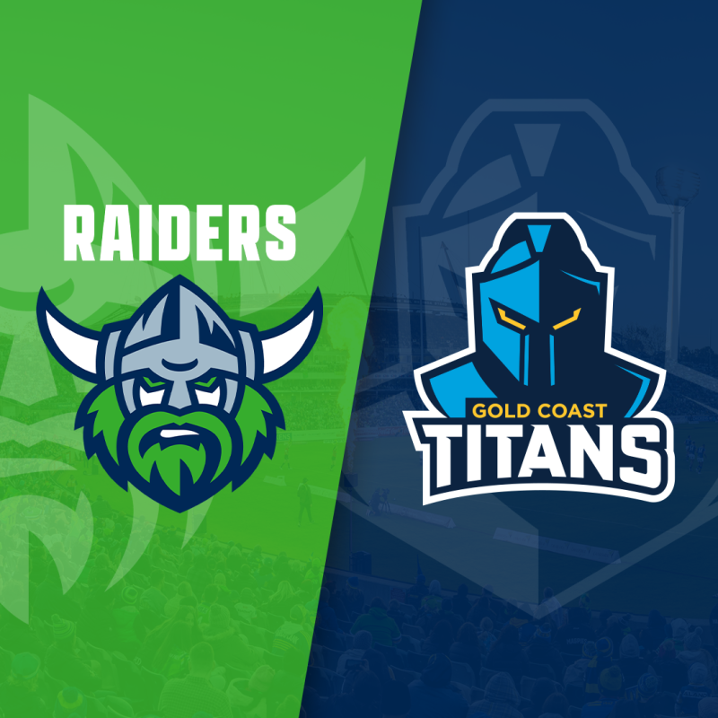 NRL 2024 Raiders v Titans GIO Stadium Canberra