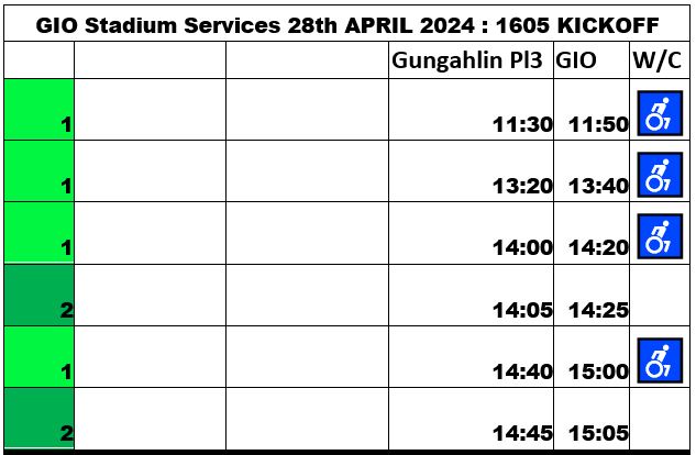 Free buses to GIO Stadium from Gungahlin